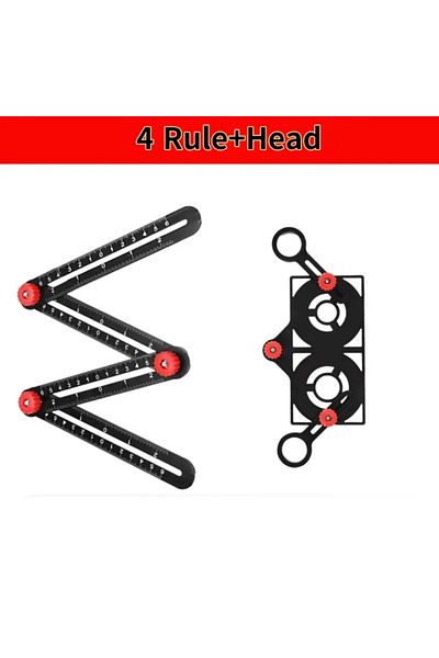 BGA Tile Engineer 4 Lever Ruler - Tile Hole Locator, Ruler Angle Finder, Folding Measuring Protractor Template Ruler