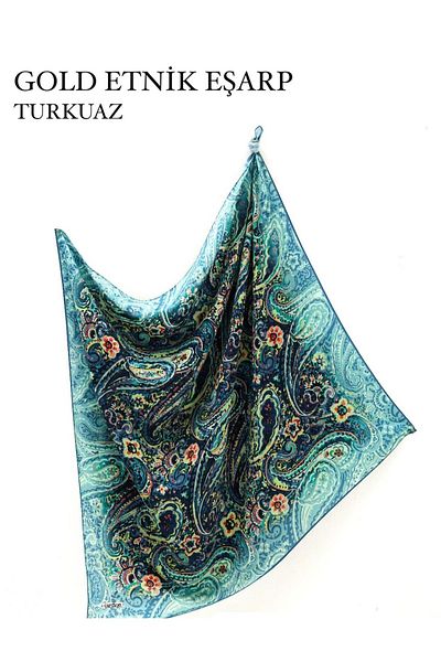 FRESCO SCARFS ΧΡΥΣΟ ΕΘΝΙΚΟ ΣΧΕΔΙΟ ΚΑΡΔΙΟΝ ΜΑΝΤΗΛΙ
