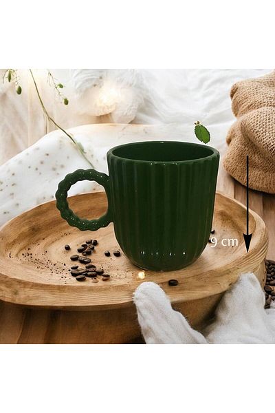 HomeSipahi Set of 6 Patterned Bead Handle Trend Mug - Mug and Glass