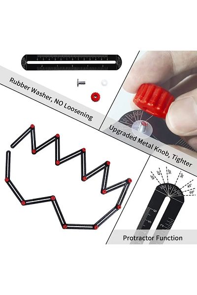BGA 6 Handle Foldable Ruler Tiler Ruler Carpenter Master Measure Ruler Angle Finder