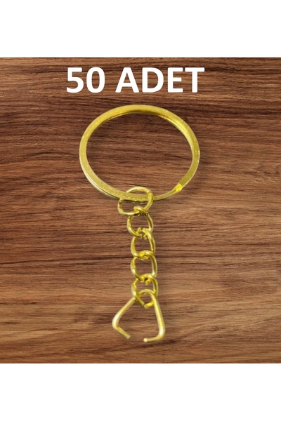 TıkTık AL Gold Ezme Anahtarlık Halkası 50 Adet ( Üçgen Uçlu ) 2,5 cm
