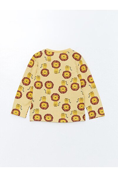 LC Waikiki LCW baby Bisiklet Yaka Uzun Kollu Baskılı Erkek Bebek Pijama Takımı