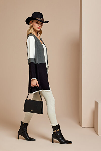 Naramaxx Color Blok Uzun Triko Hırka