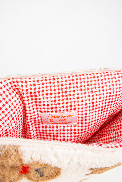 BABY KANGAROO حقيبة كمبيوتر قطيفة بنمط كوكي مقاس 13-14-15 بوصة - حقيبة كمبيوتر محمول وكمبيوتر محمول