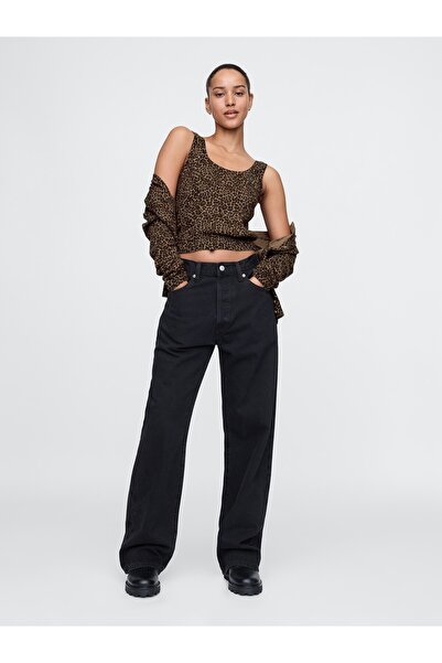 GAP Kadın Kahverengi CashSoft Crop Bluz