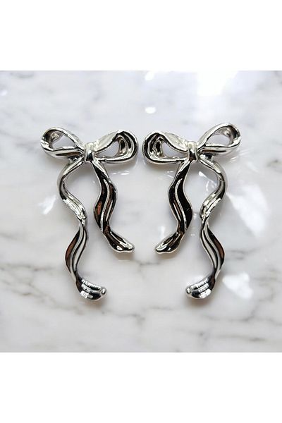 Florencia Bow Ribbon Stylish Women's Earrings |   Elegant and Modern Gift Ribbon Jewelry