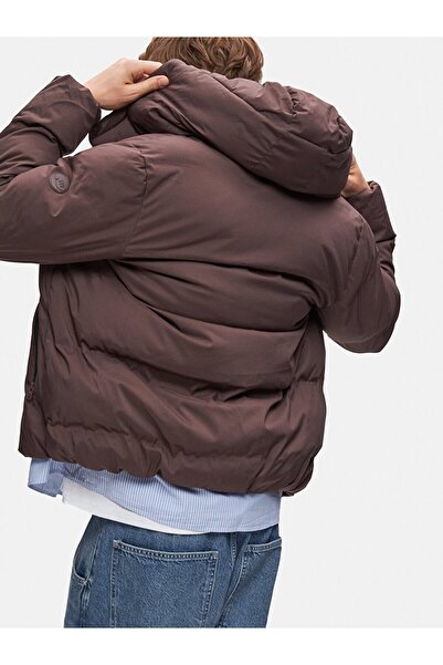 Ltb Kapüşonlu Şişme Kahve Rengi Mont