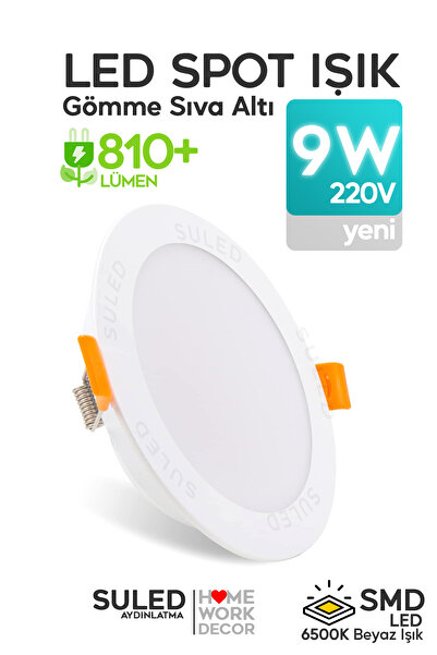 SULED 9w Spot Led Lamba Gömme Spot Işık 810lm Beyaz Işık Tasarruflu Tavan Dolap Ev & Iş Yeri