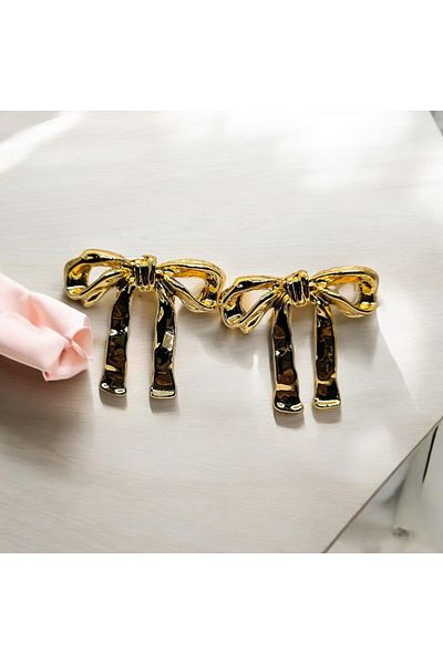 Florencia Bow Ribbon Stylish Women's Earrings |   Elegant and Modern Gift Ribbon Jewelry