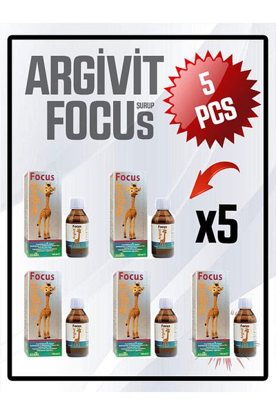 ARGİVİT FOCUS L-Arginine Multimineral with Effect 150 ml Syrup 5 Pcs