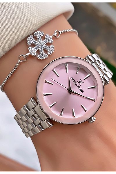 Daniel Klein Silver Color Women's Wristwatch - Bracelet