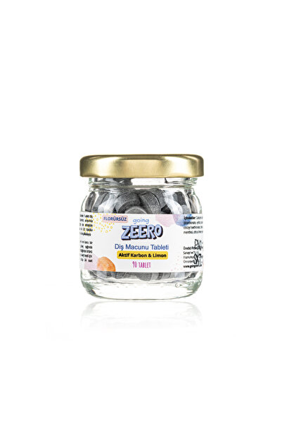 Going Zeero Diş Macunu Tableti - Aktif Karbon & Limon - Florürsüz Diş Macunu ...
