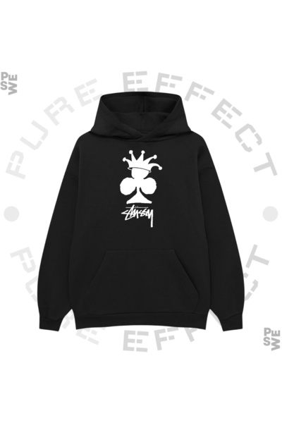 TRAGEDY Unisex Fly King Printed 3 Thread Raised Oversized Hoodie Sweatshirt
