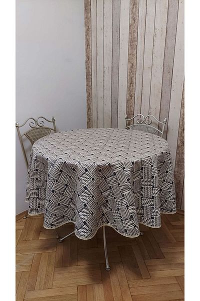 gonk Round,Rattan Pattern,Duck (Liquid Protective,Stain-Protective) Fabric,Tablecloth