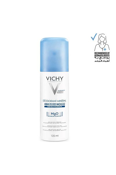 Vichy - مزيل عرق بخاخ خالي من الألومنيوم المعدني لمدة 48 ساعة - 125 مل
