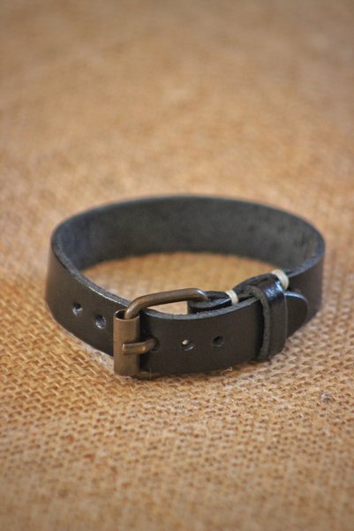 MAT CRAFT Genuine Leather Bracelet / Adjustable Buckle Bracelet / Real Leather Bracelet