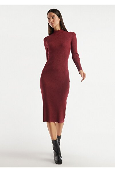 FASHION COCKTAIL Rochie de tricotaj sezonieră, cu jumătate de gât, cu mânecă ...