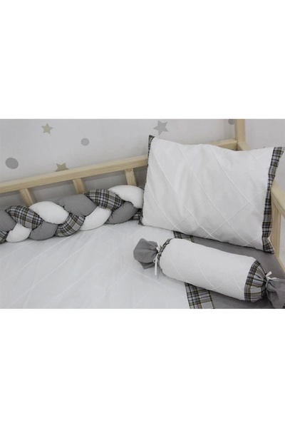 Bibaby Gray Plaid Montessori Sleep Set - 69121