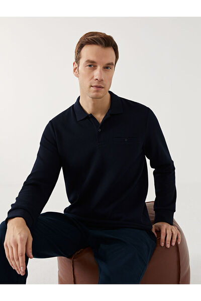 LC Waikiki LCWK Polo Yaka Uzun Kollu Erkek Sweatshirt