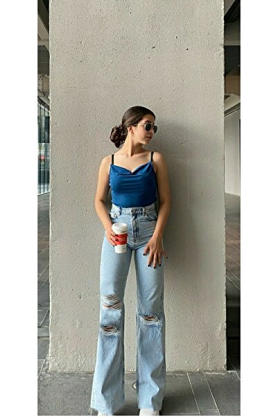 Ramrod Jy Extra High A.c.a.i.p S.o.l.m.a.z Blugi largi albaștri Pantaloni Palazzo (Super High)