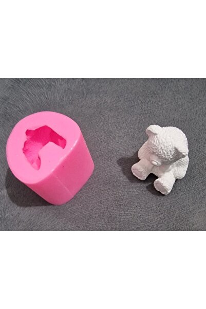 morlalem m 3 Boyutlu 4,8cm Ayıcık 3d Ayı Silikon Kalıp K-1181, Taş Tozu Polyester Sabun Alçı Mum Kalıbı