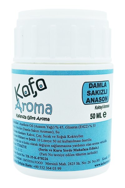 Kafa Aroma Anason Yağı Damla Sakızlı Aromalı Karışım 50 ml