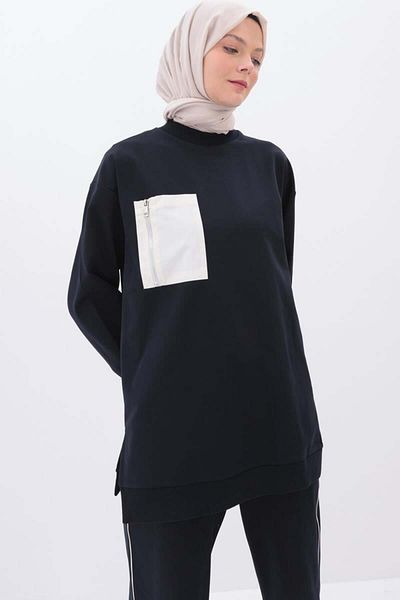 ALLDAY Σετ αθλητική φόρμα Navy Blue-Side Stripe