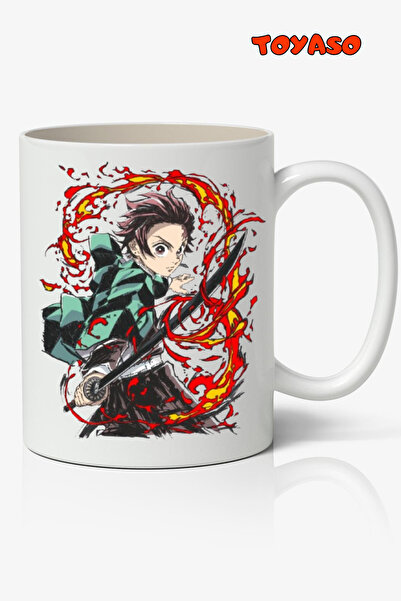 Toyaso شيطان القاتل تانجيرو كامادو شيطان يقطع أنيمي - كوب أبيض هدية لصديق الحبيب