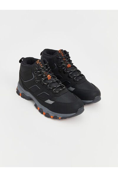 LC Waikiki Men's Black Lace-Up Trekking Boots