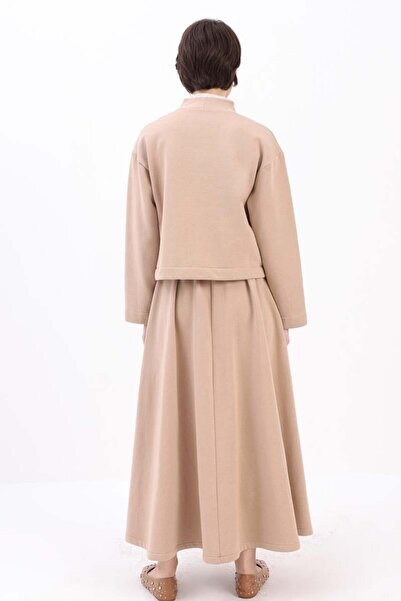 ALLDAY Μπεζ-ΜΕΤΑΛΛΙΚΟ ΚΟΜΜΑΤΙ ΚΟΡΥΦΑΙΑ ΦΟΥΣΤΑ