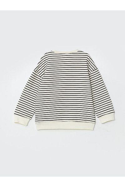 LC Waikiki Lcwk Crew Neck Striped Boy's Thick Sweatshirt