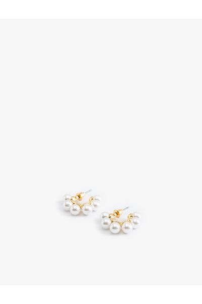 Koton Pearl Detailed Hoop Earrings
