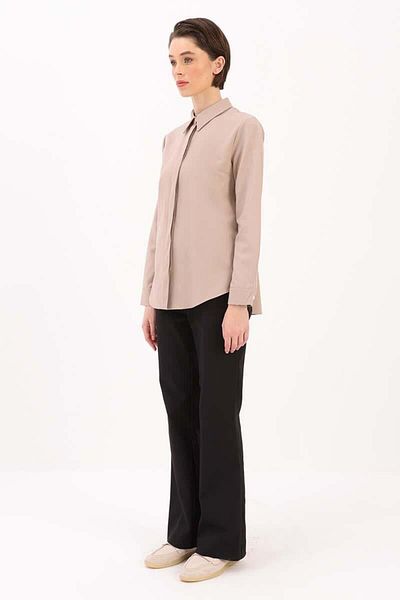 ALLDAY Mink-Cotton Hidden Placket Shirt