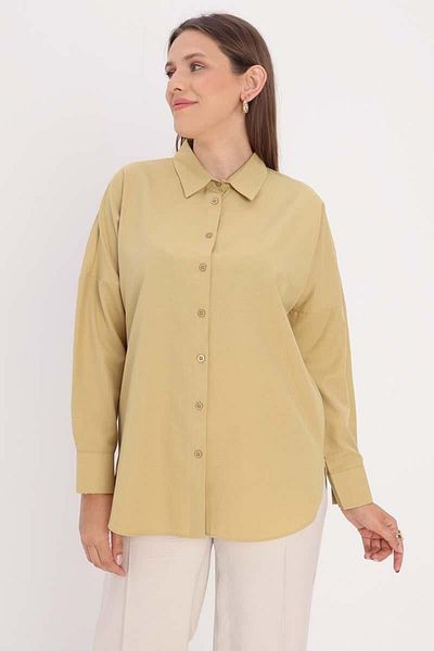 ALLDAY Olive-Oversize Basic Shirt