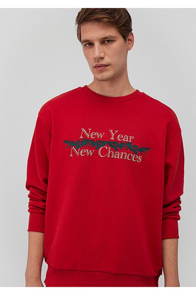 Mavi New Year's Themed Red Sweatshirt 0S10297-86417
