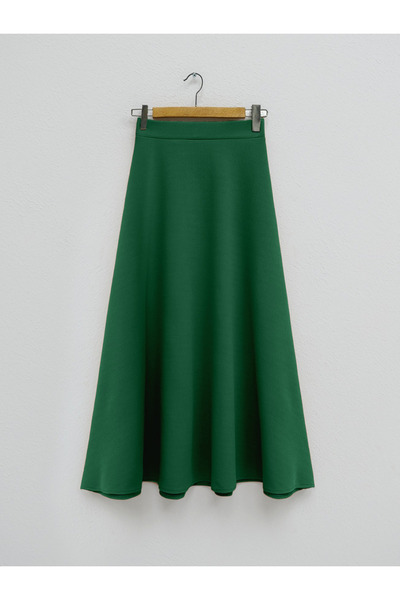 Modamorfo Importált Lycra Crepe Fabric Kilós A-vonalú szoknya -zöld