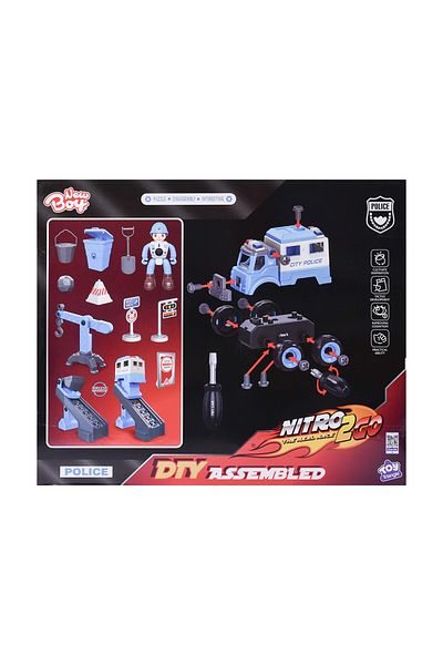 Nitro2go Assembling Car Set Police (24pcs)