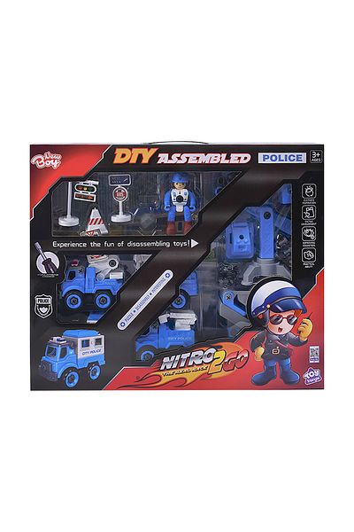 Nitro2go Assembling Car Set Police (24pcs)