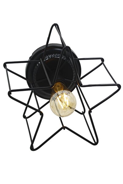 Taşcan Aydınlatma Valensiya Yıldız Tekli Siyah Tavana Monte Avize
