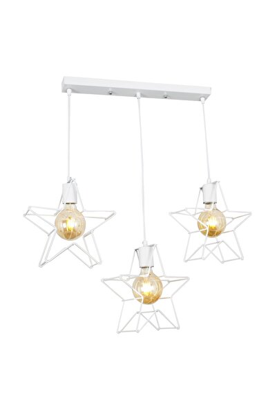 Taşcan Aydınlatma Valensiya Yıldız 3 Lü Beyaz Kutulu Avize