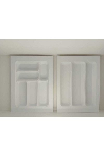 almital mobilya aksesuarları furniture accessories 37x49 εκ. Σετ 2 Λευκά Μαχαιροπήρουνα και Κουτάλια - 32Χ41 εκ. Κοπή