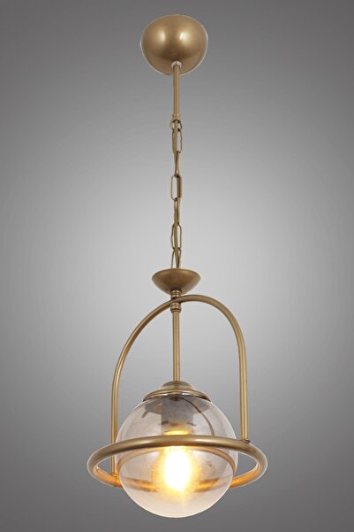 Taşcan Aydınlatma Arkas Tekli Eskitme Füme Camlı Sarkıt Çocuk Odası Kolidor Mutfak Avize