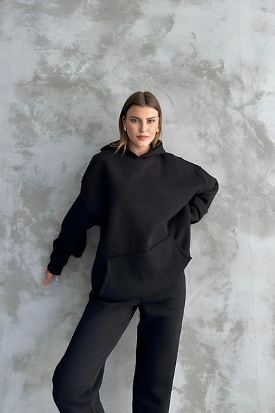 BayBayan Ανδρικό Basic Oversize Σετ φόρμας με 3 κλωστές