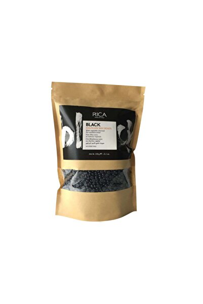 Rica Cosmetics حبيبات الشمع البرازيلي الصلبة السوداء | 150 جرام