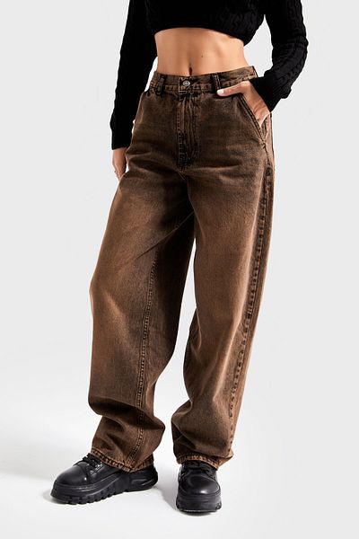 its basic Special Brown Color Women's Skater Fit Denim - 4w488