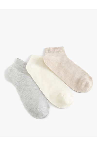 Koton Set of 3 Booties Socks Multicolored