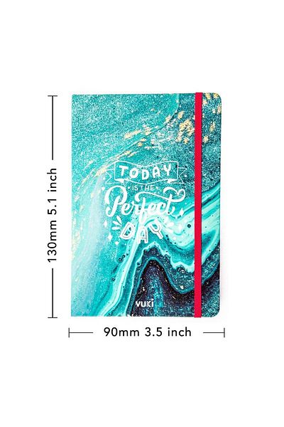 VUKİ Patterned Hard Cover Elastic Notebook A5