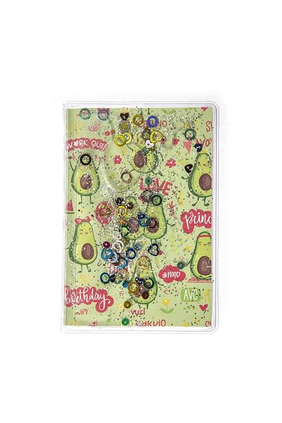 VUKİ Glittery and Watery Covered Patterned Mini Notebook with Colorful Pages