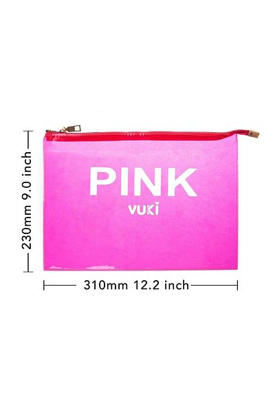VUKİ Colorful Zippered Transparent File (A4)