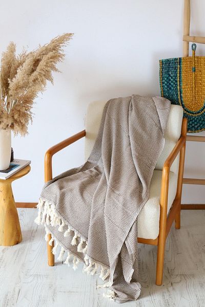 Koza Mix towel Покривало за диван Кафяв 180x210 Cm Покривало за диван